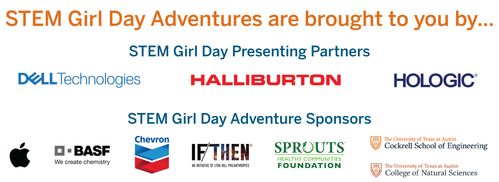 STEM Girl Day is Presented by Dell Technologies, Halliburton, Hologic