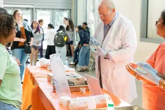 CNS Dean David A. Vanden Bout at Hands-on STEM Event