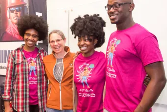Provost Wood with STEM Girl Day Volunteers